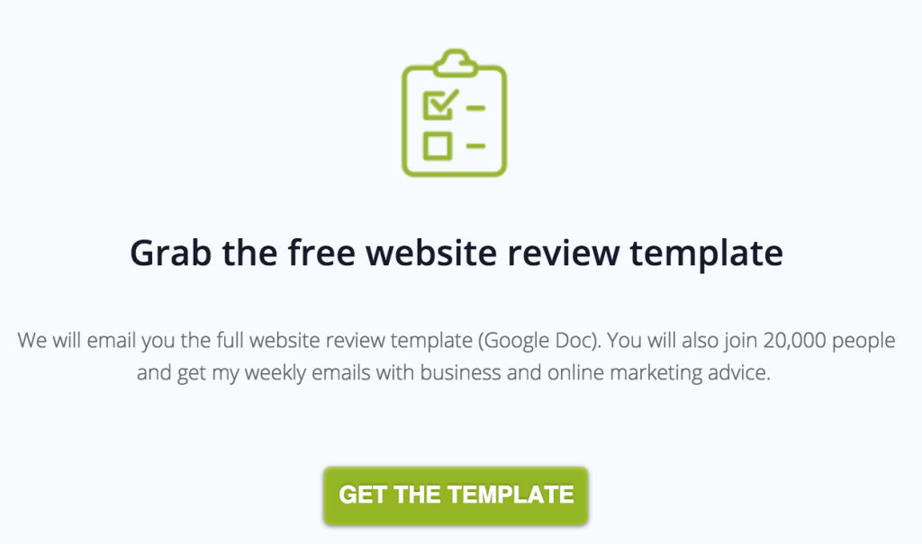 website review template