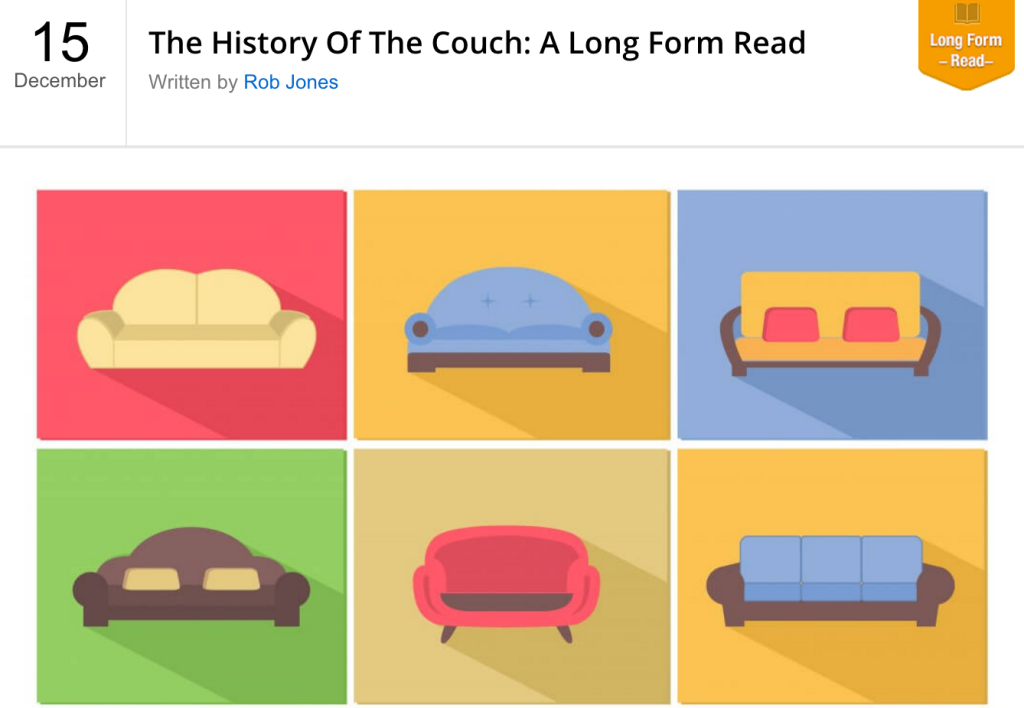 history of couches