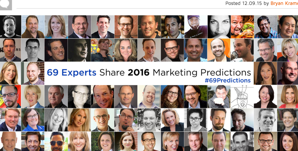 expert opinions on marketing for 2016