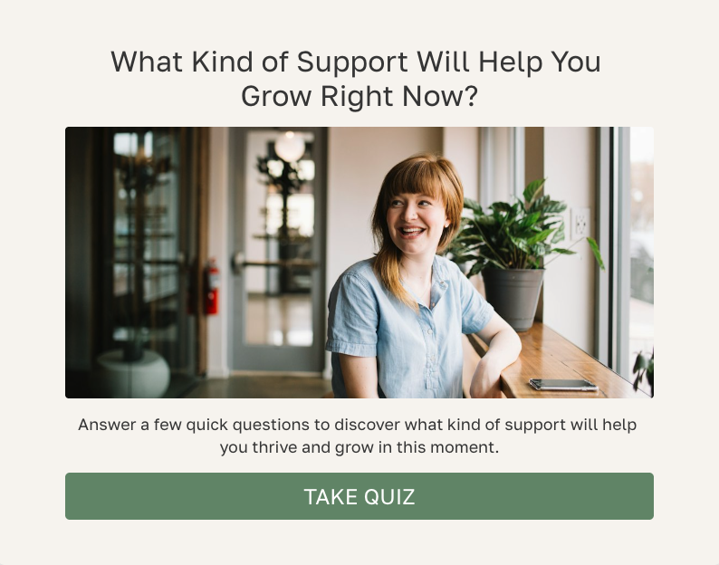 Cover page for a creator growth support quiz
