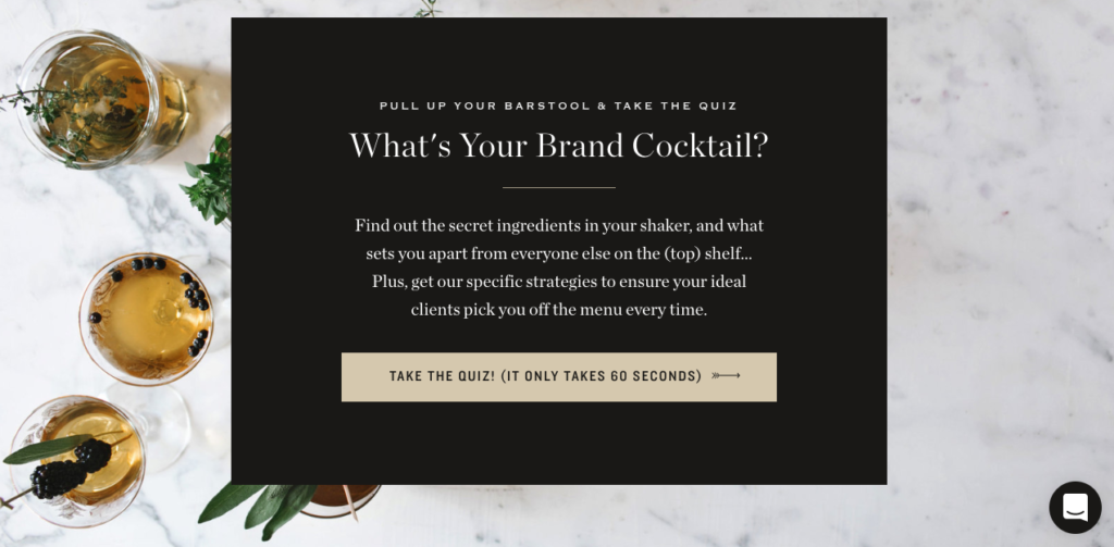 quiz cover for brand cocktail