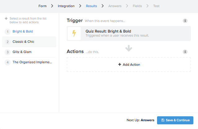 how to map a quiz trigger