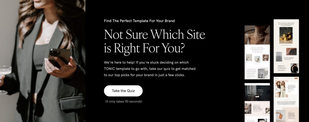 Tonic Site Shop Quiz Cover Page