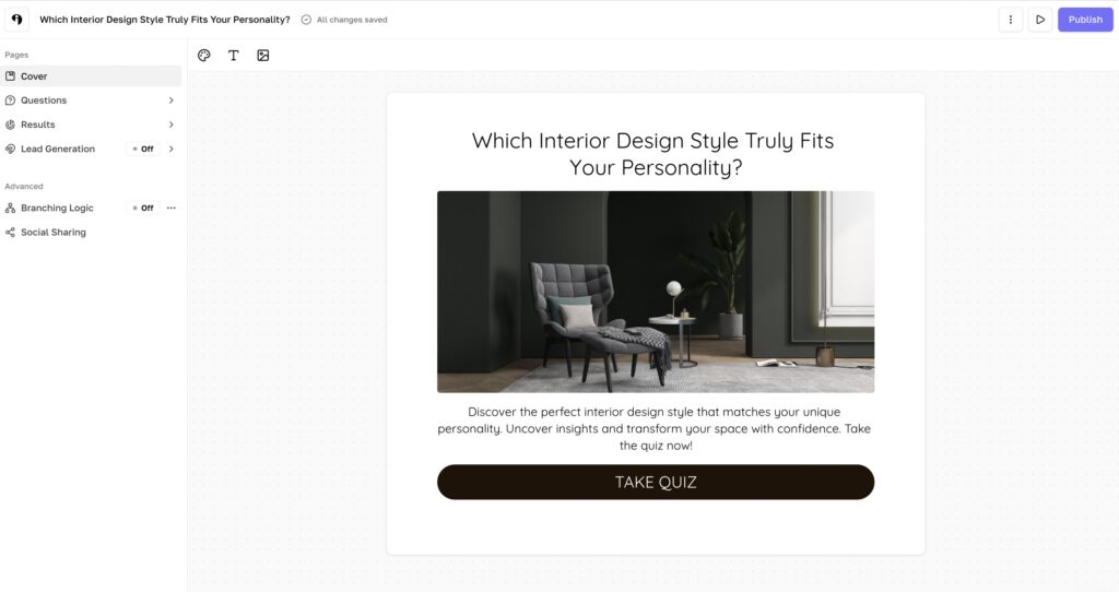 Interact AI quiz create step 3