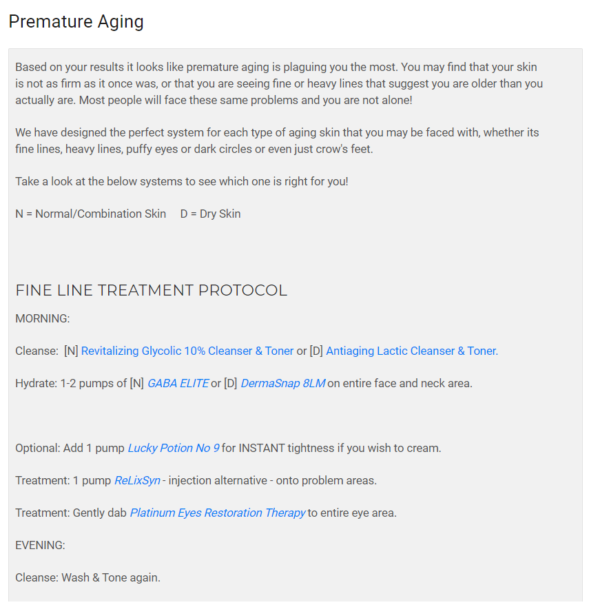 premature aging information