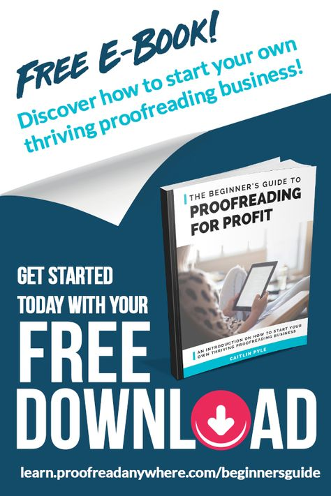 free e-book on proofreading for profit