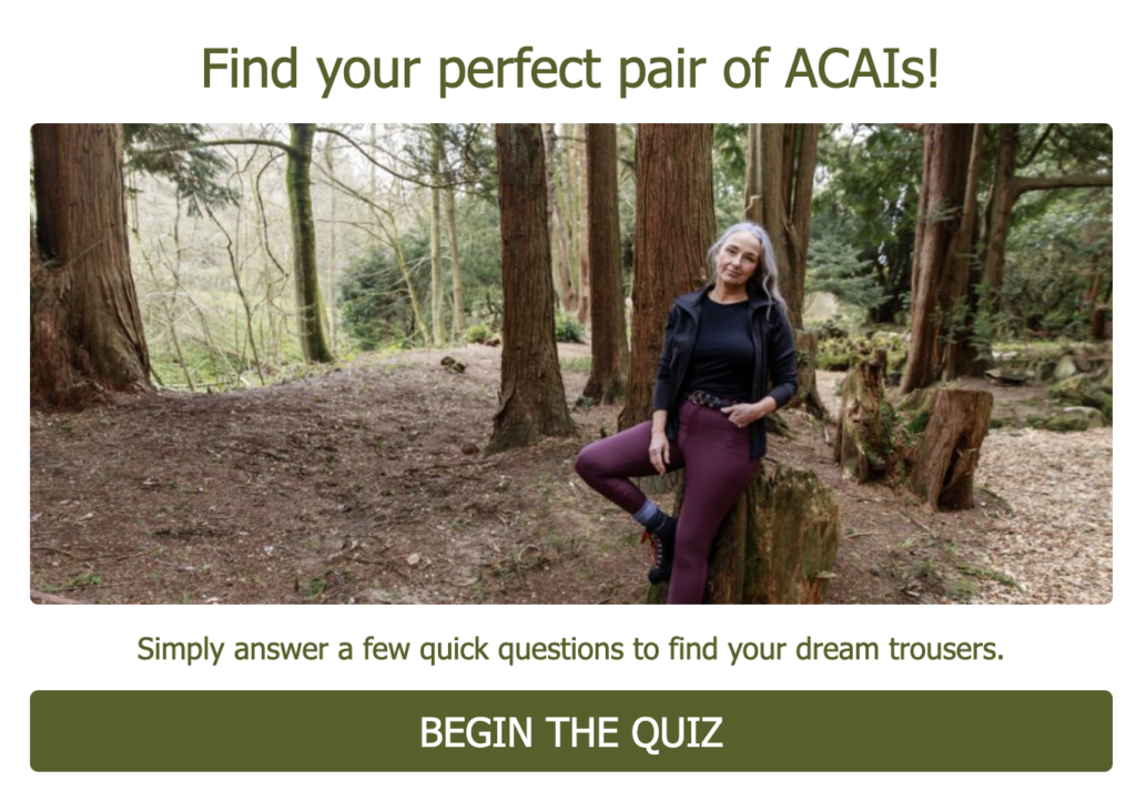 Find your perfect pair of trousers quiz