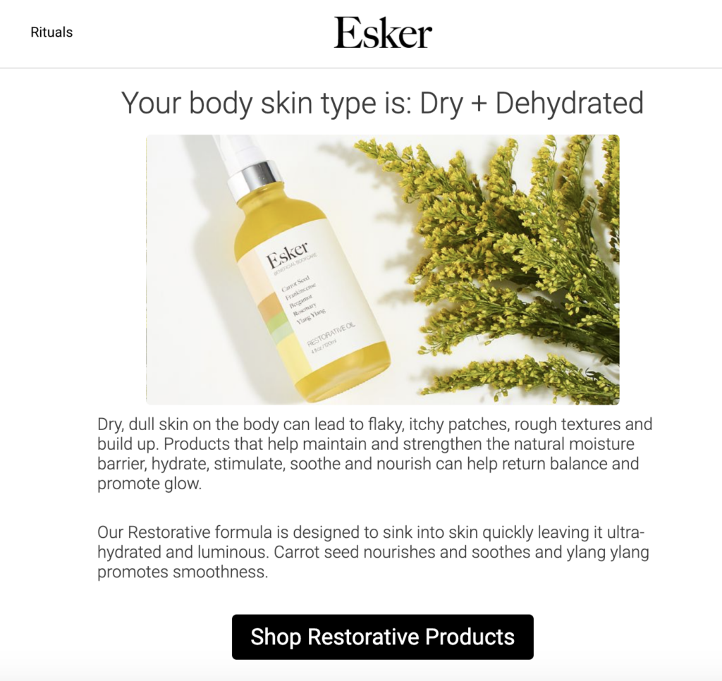 esker beauty quiz results