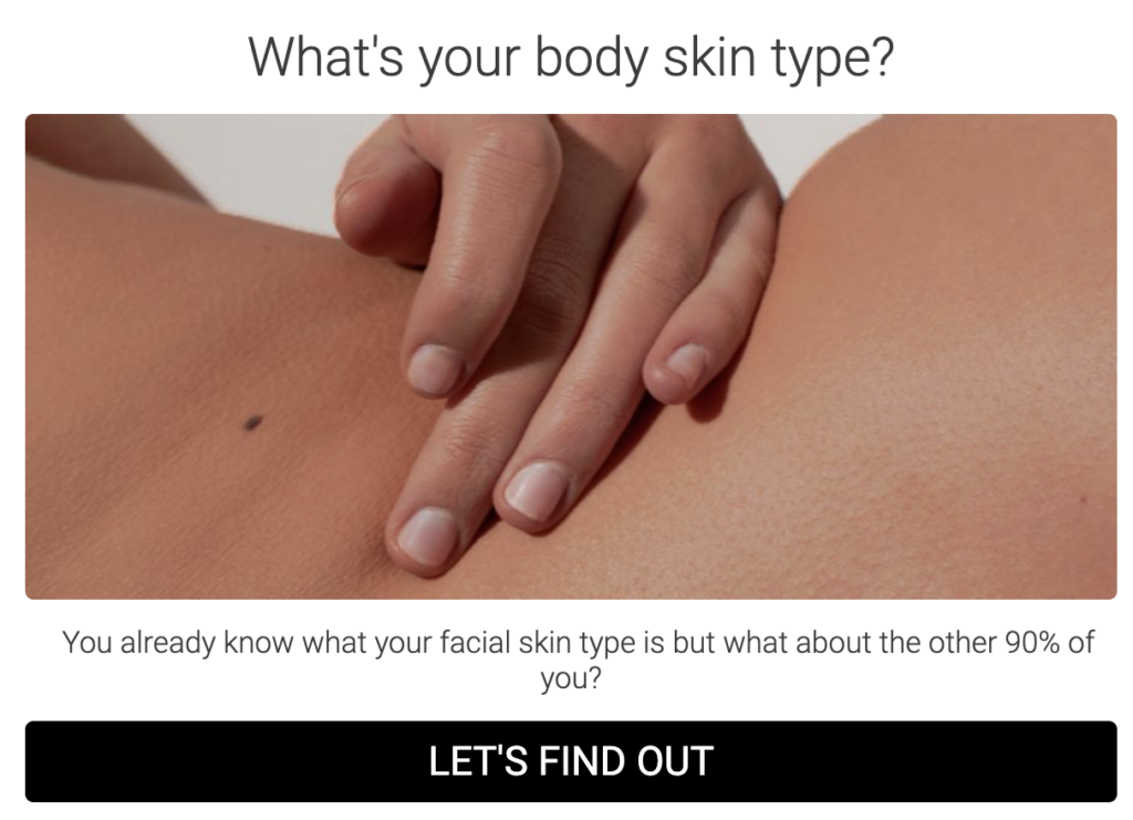 Body skin type quiz