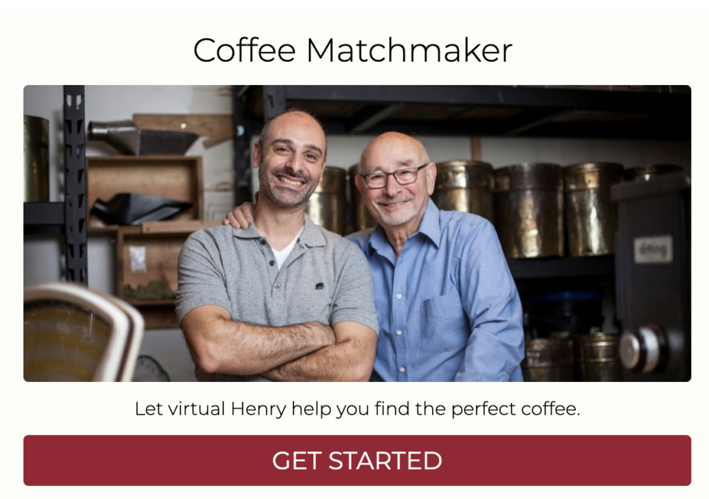 Coffee matchmaker quiz