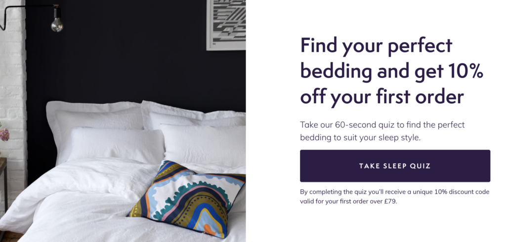 Find your bedding quiz