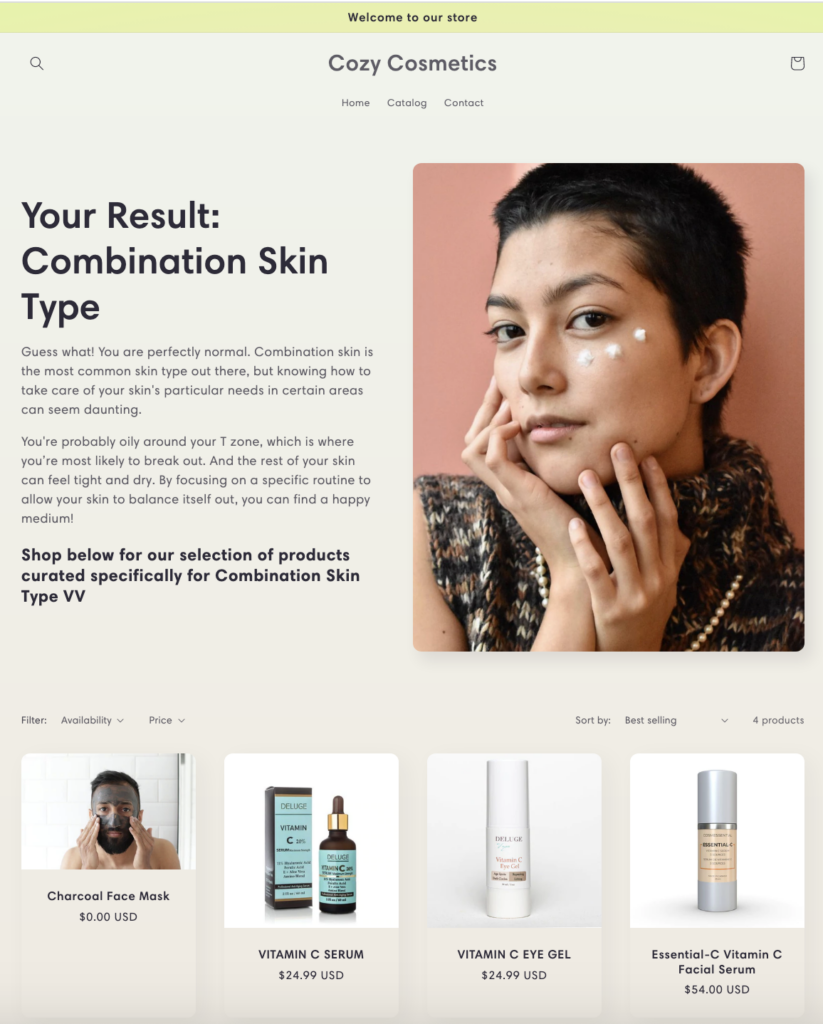 How to make a Skin Type Quiz for your Shopify Store | Interact Blog