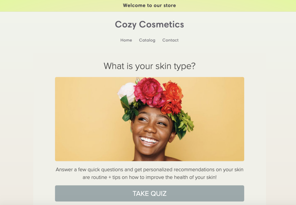 embedded skin type quiz