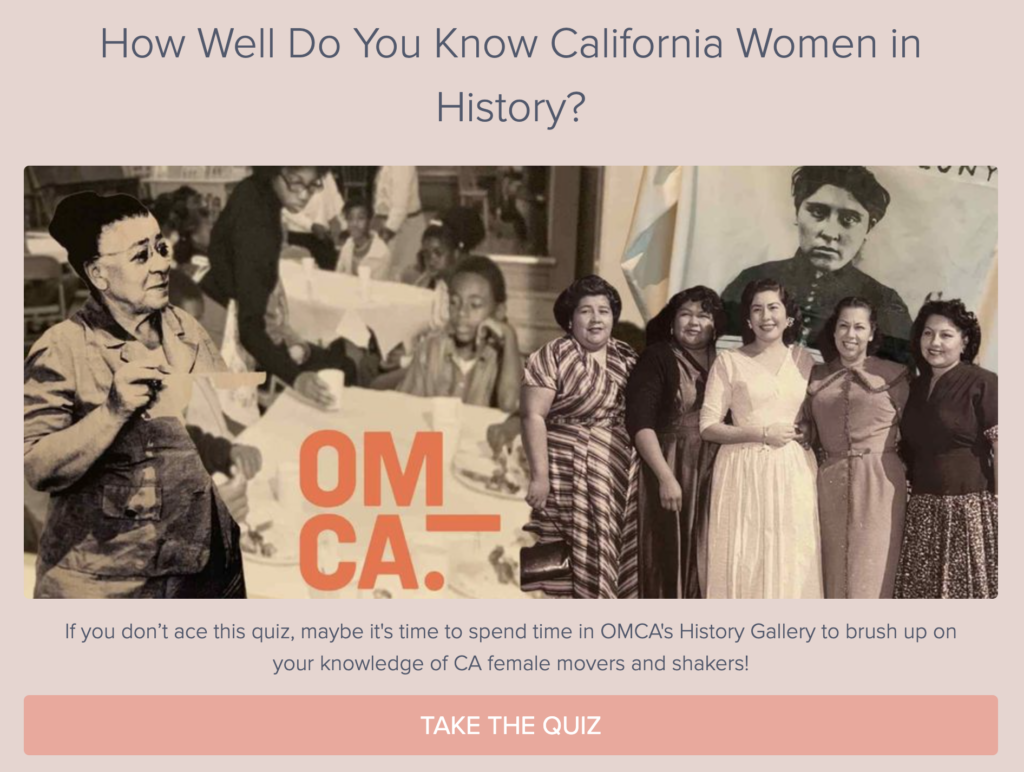 how well do you know california women of history