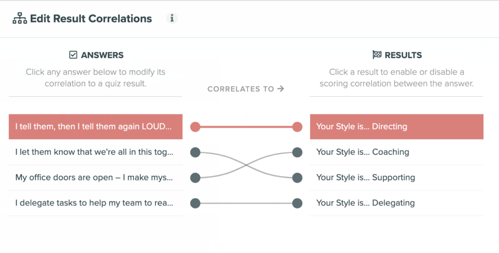 quiz personality system