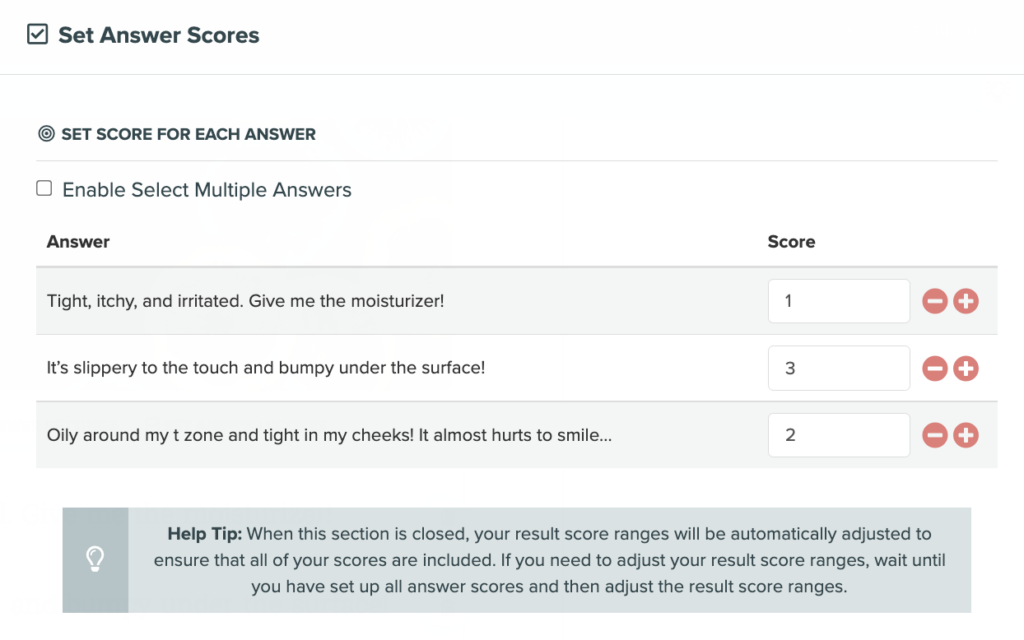 quiz point system