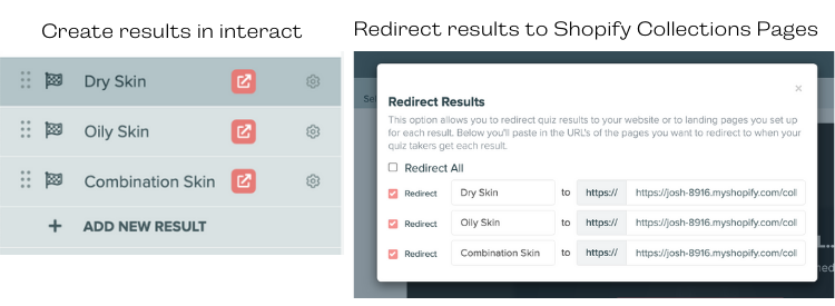 results redirect interact