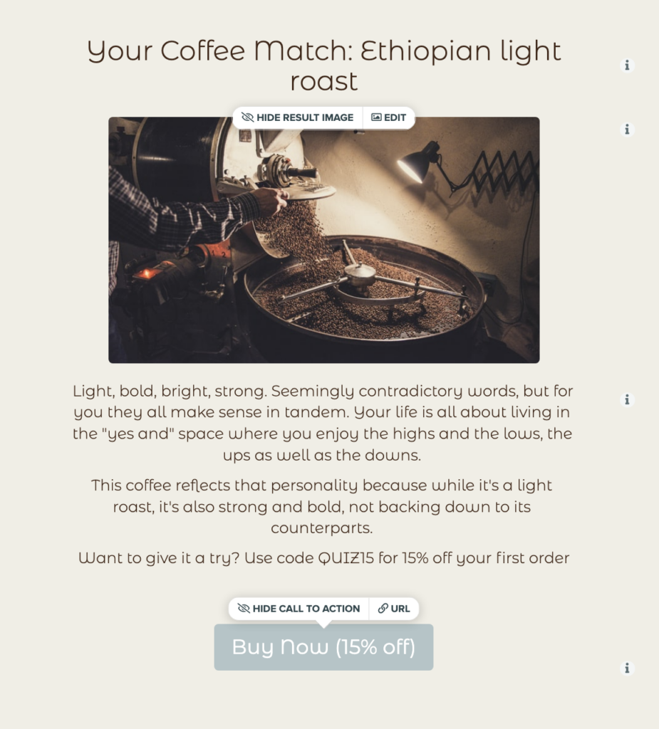 light roast quiz results