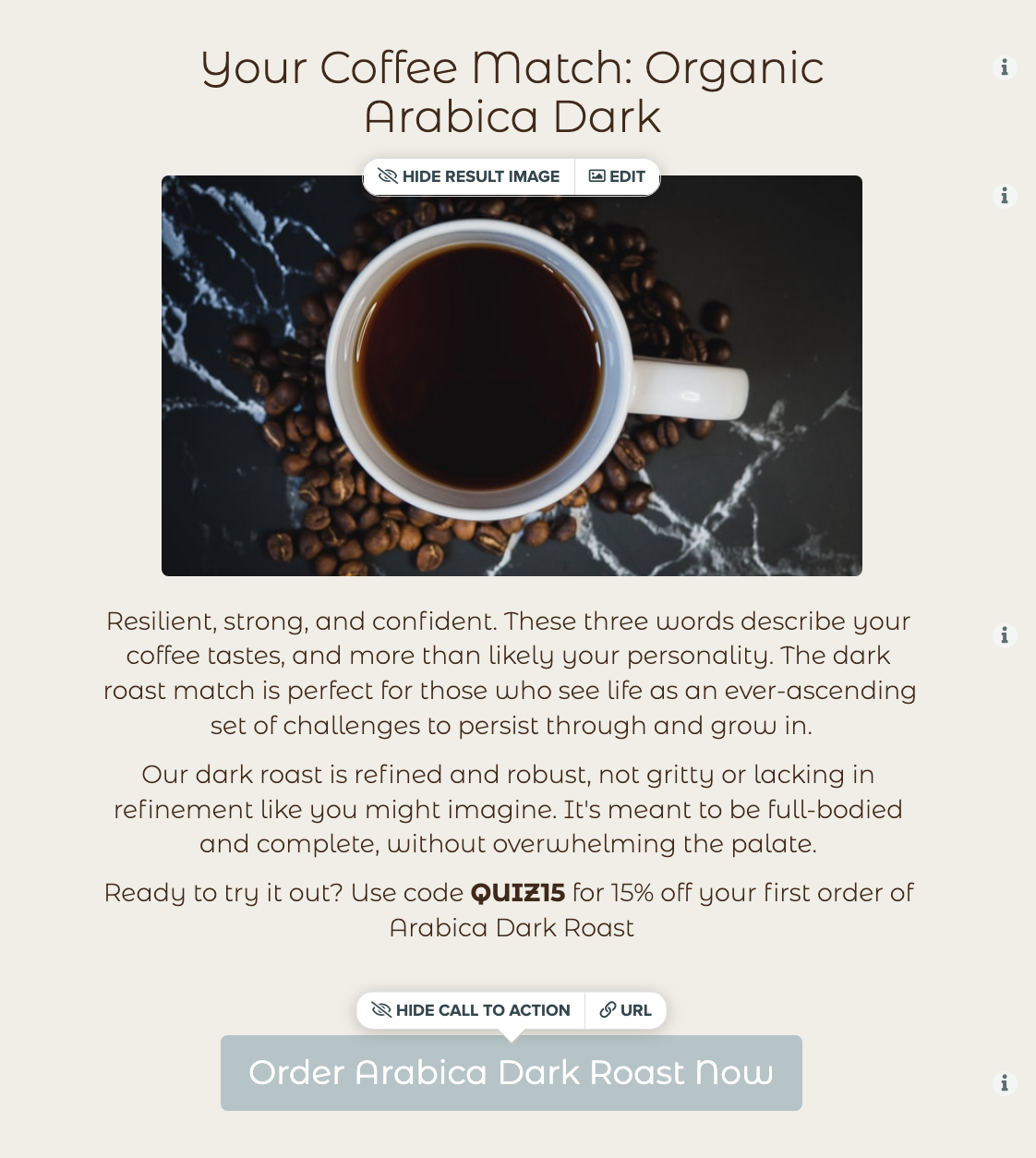 How to make a Coffee Match Maker Quiz Interact Blog