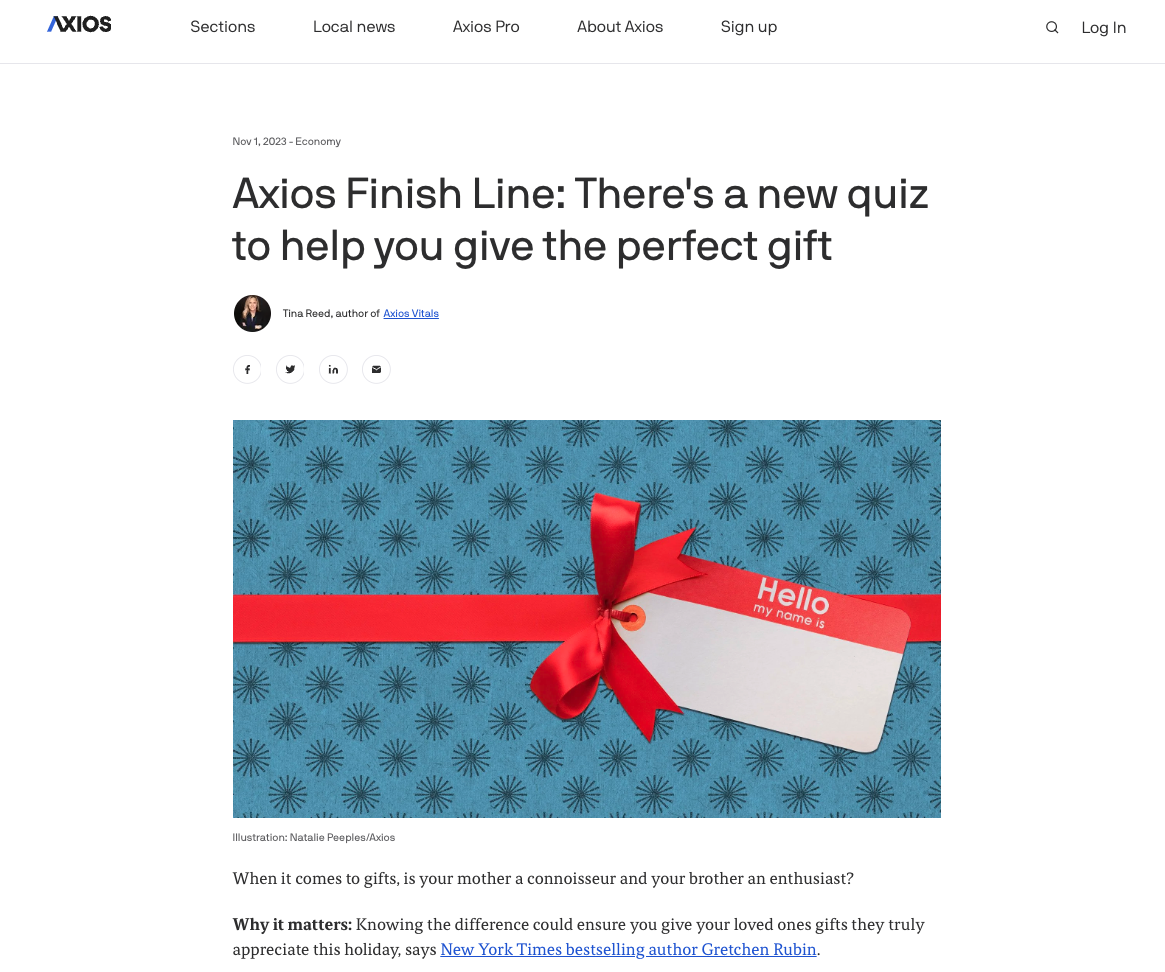 How Gretchen Rubin Media and Interact Partner for Quiz Success