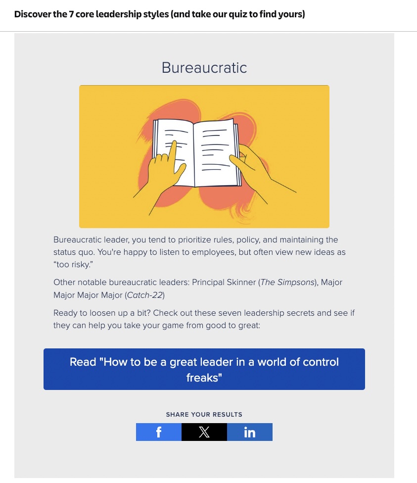 Atlassian Quiz Bureaucratic Leadership Style