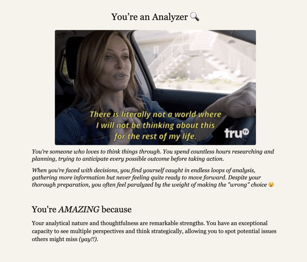 Hidden Success Blocker Quiz Result