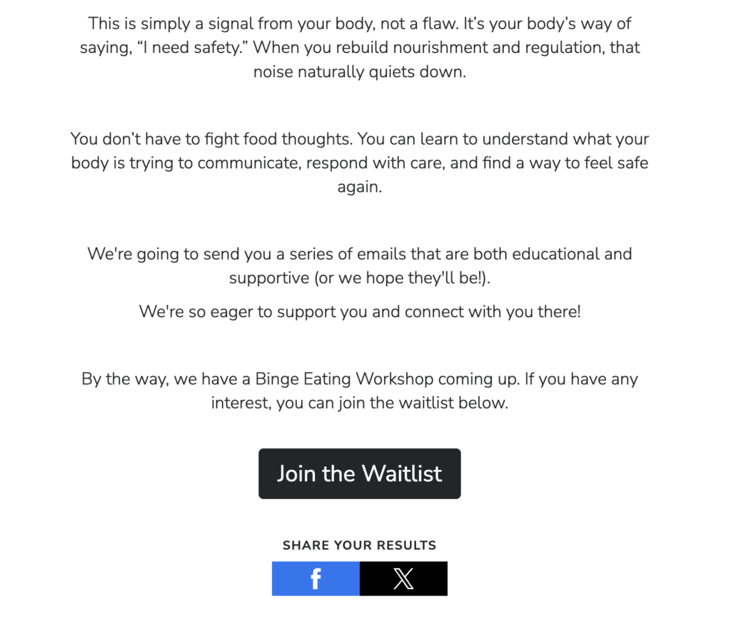 Michelle Shapiro food noise quiz outcome part 2