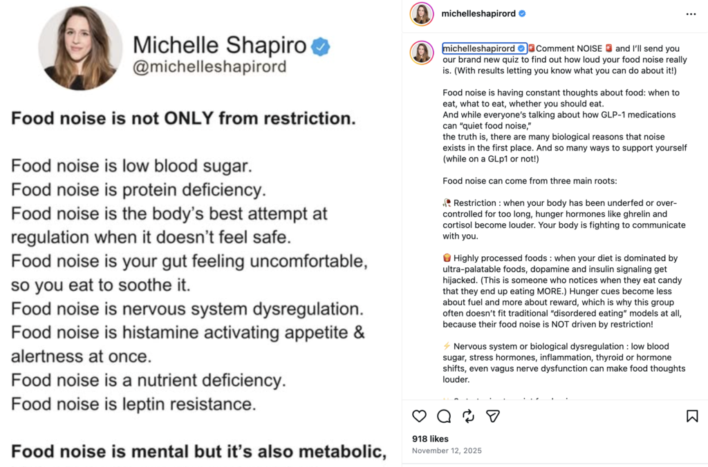 Michelle Shapiro Quiz Instagram Post