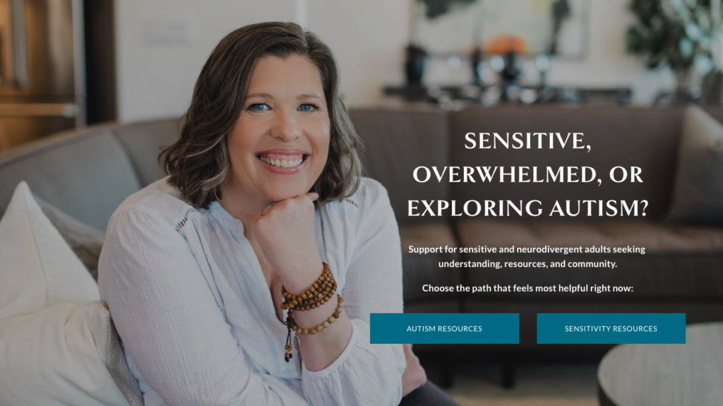 Julie's website showing how she guides people to the right places.