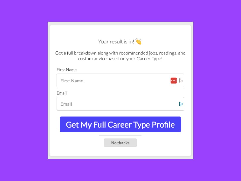 Advice with erin quiz opt in form