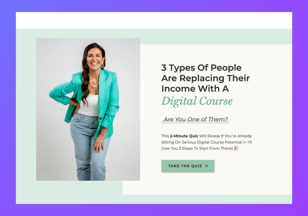 Amy Porterfield Quiz Embed Page