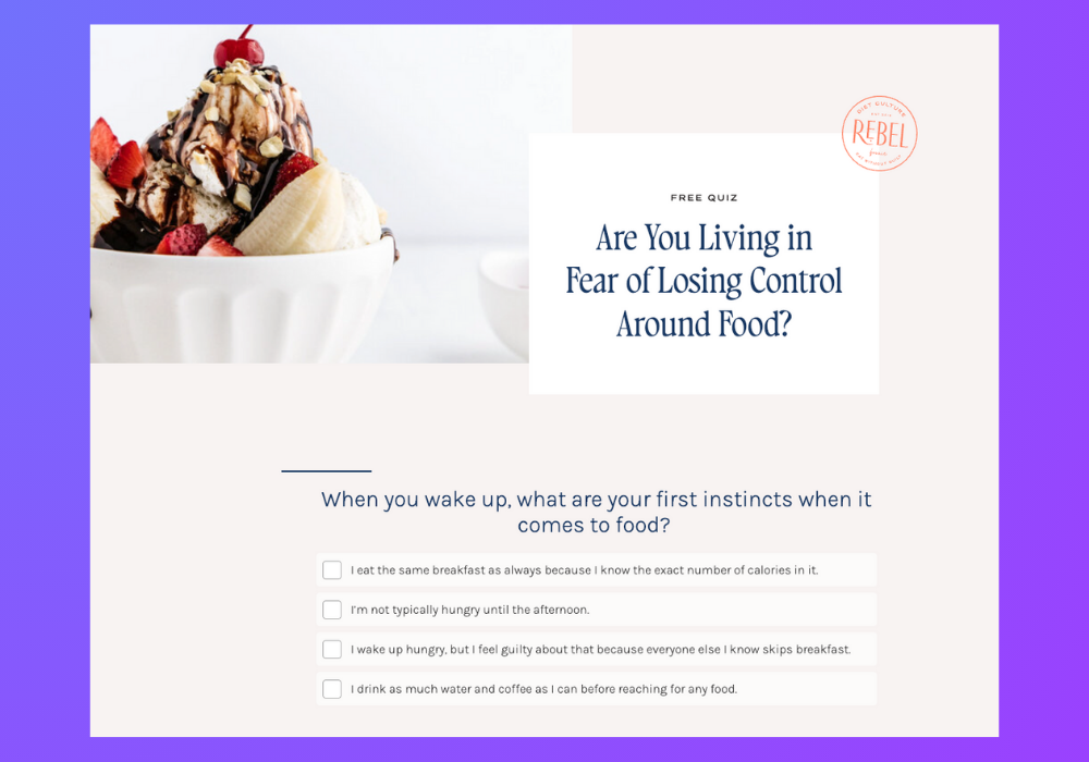 Diet Culture Rebel Quiz Embed Page