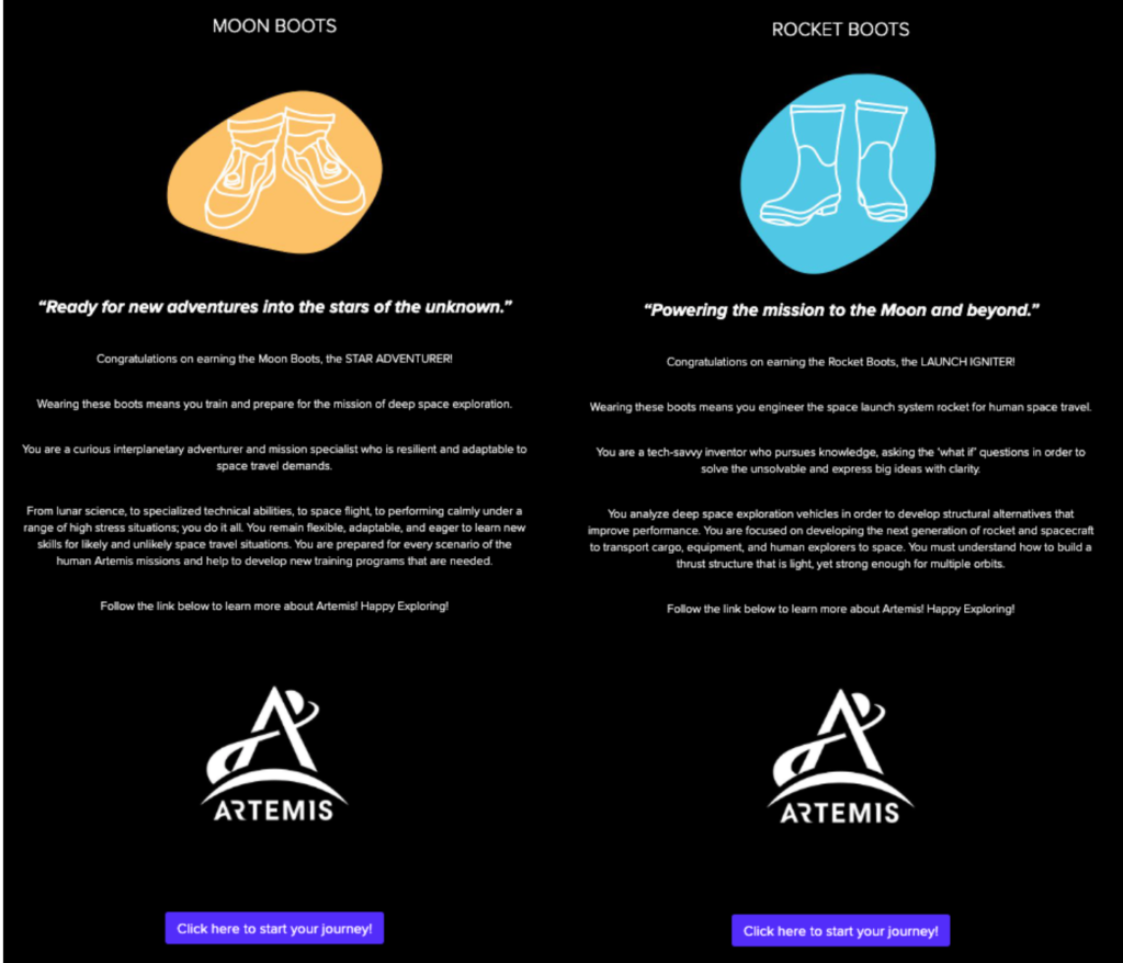 NASA quiz results