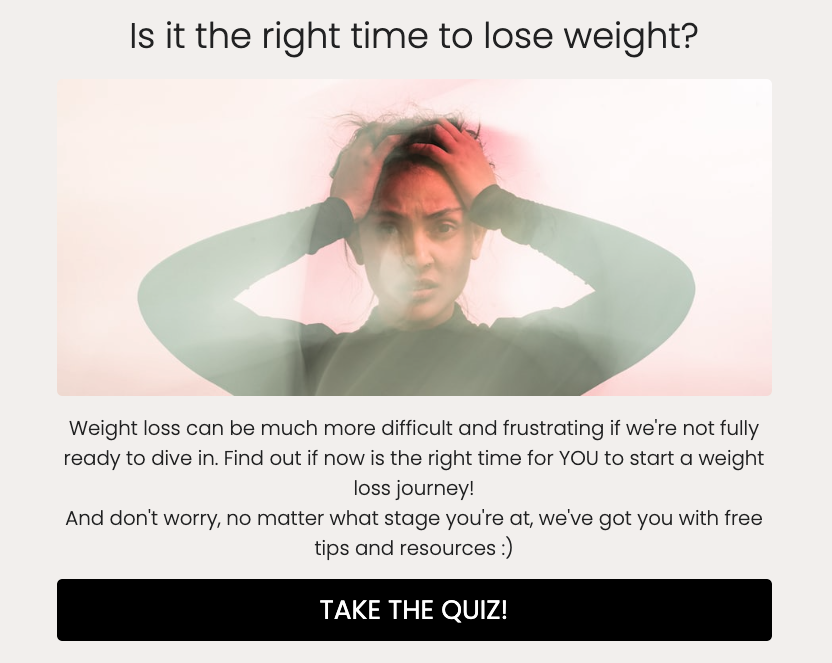 Michelle Shapiro Quiz Is it the right time to lose weight cover photo and title screenshot