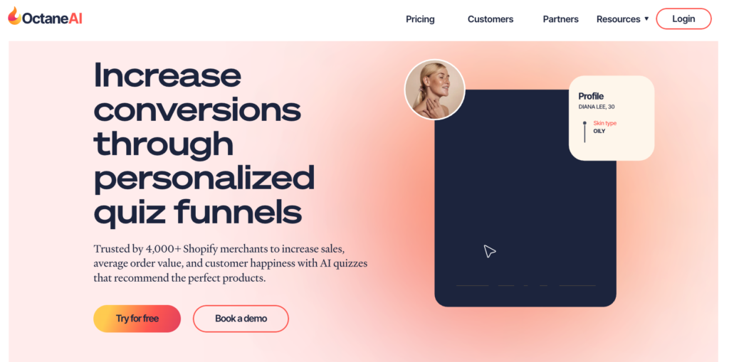 Octane AI Home Page