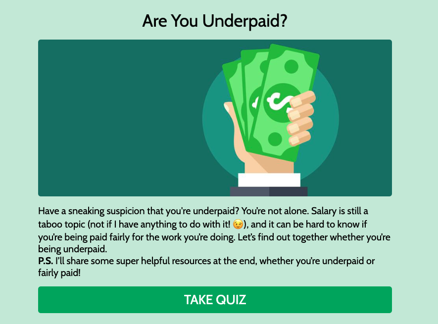 Salary Transparent Street Are You Underpaid Quiz Cover Page