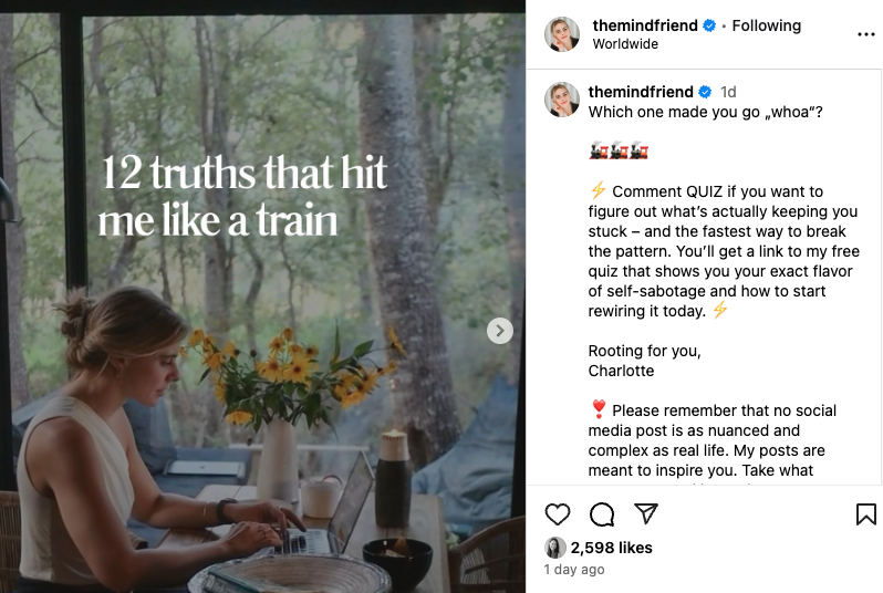 Charlotte Grimmel Quiz Carousel Post Instagram
