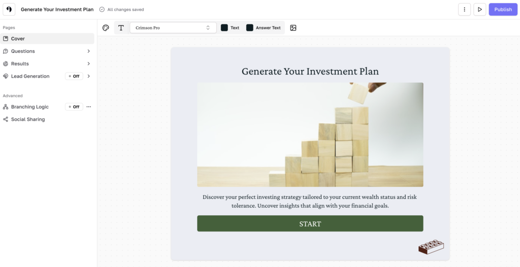 Interact Form Builder Customize Cover Page Text