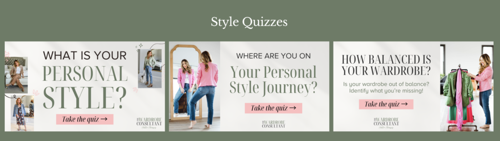 Hallie Abrams style quizzes page