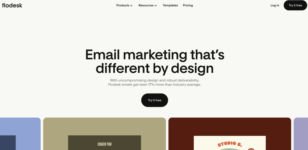 flodesk email marketing screenshot