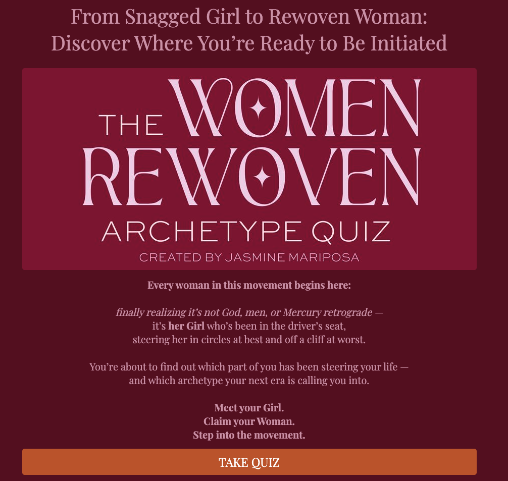 Women rewoven archetype quiz
