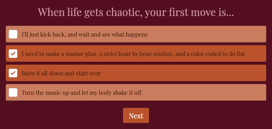 Jasmine Mariposa Archetype Quiz Question