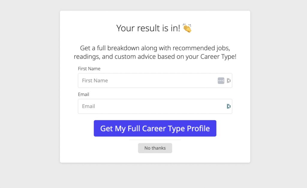 Advice with erin quiz opt in form 