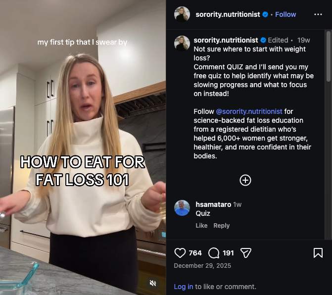 sorority nutritionist