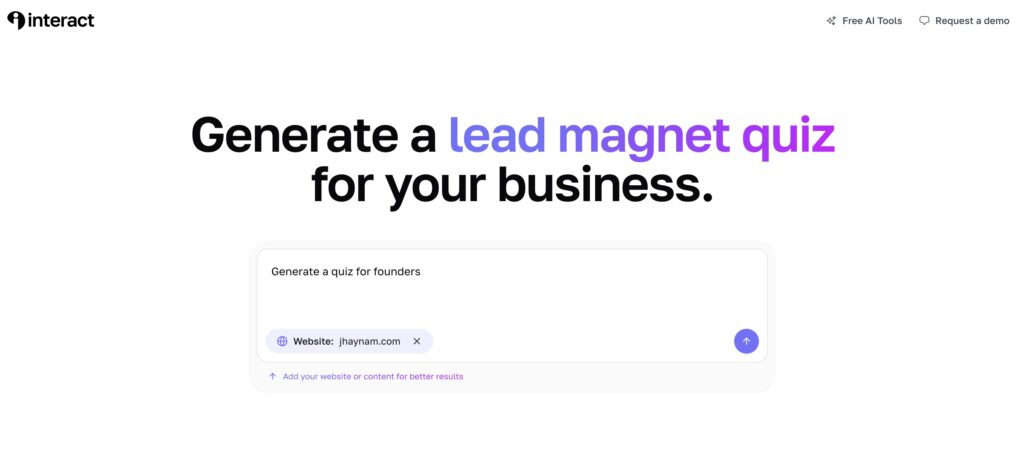 Interact AI Quiz Generator