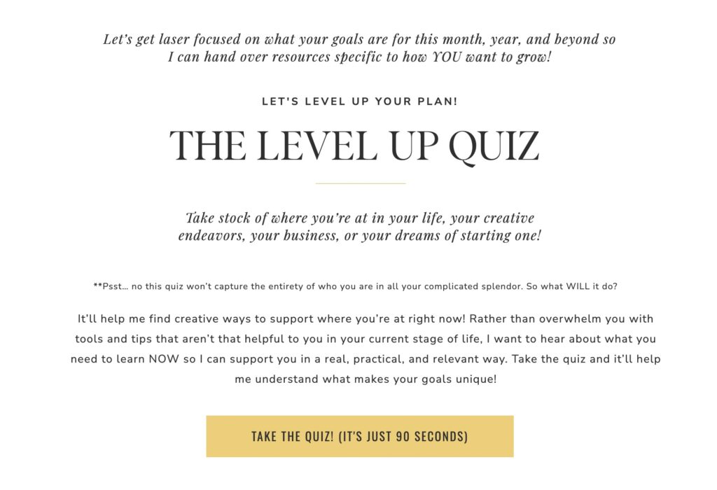 Jenna Kutcher Level Up Quiz