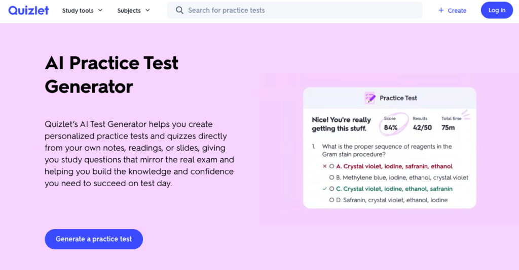 Quizlet AI Quiz Maker