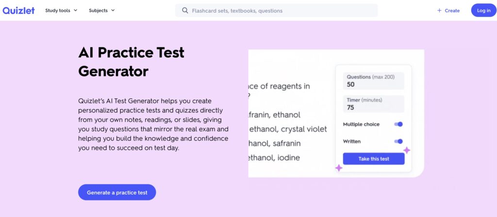 Quizlet AI Quiz Maker