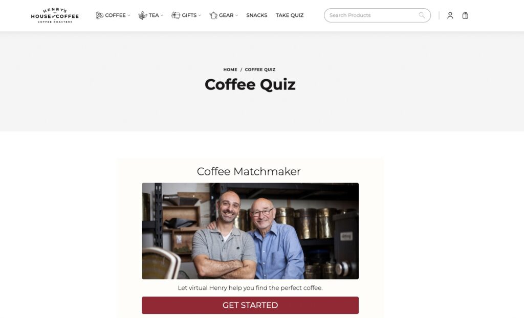 Henry's House of Coffee Matchmaker Quiz