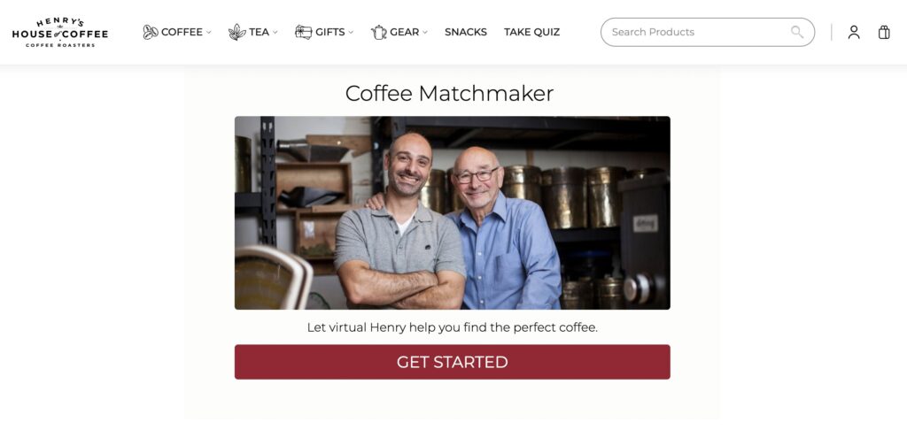 Henry's house of coffee site